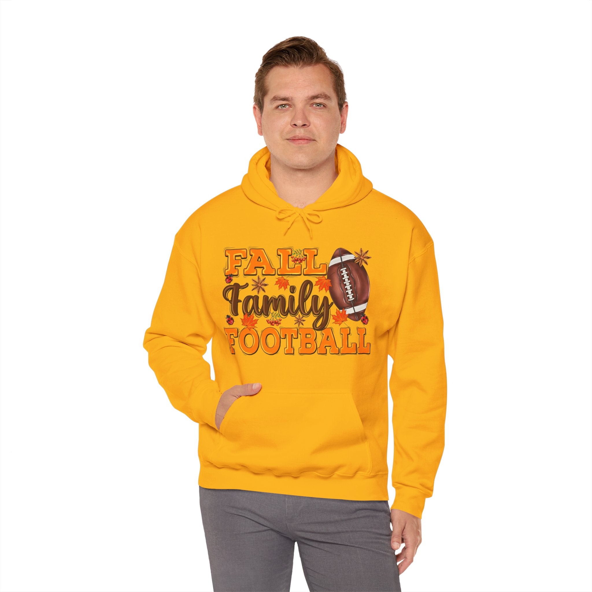 Fall Family Football Hoodie - Hooded Sweatshirt