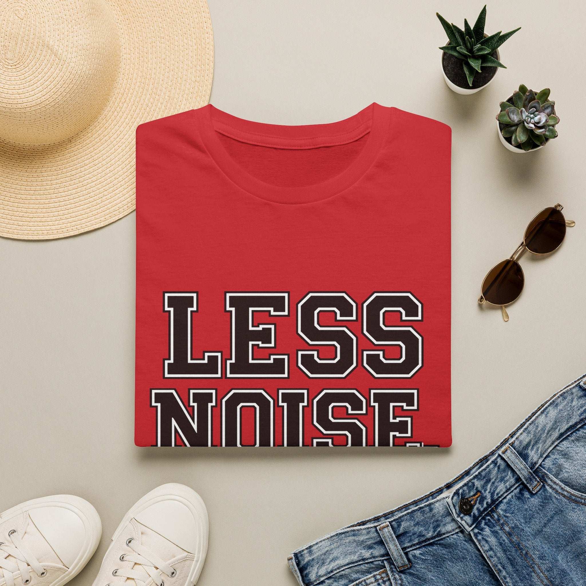 Less Noise T‑Shirt — Minimalist Graphic Tee for Quiet Life