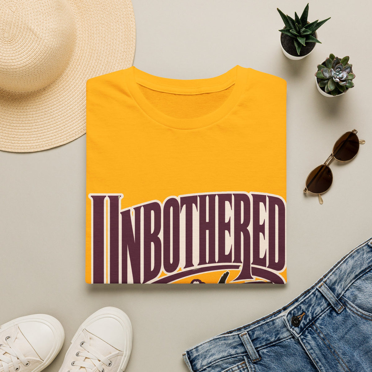 Unbothered 24/7 Graphic T-Shirt — Bold Retro Statement Tee for Casual Wear
