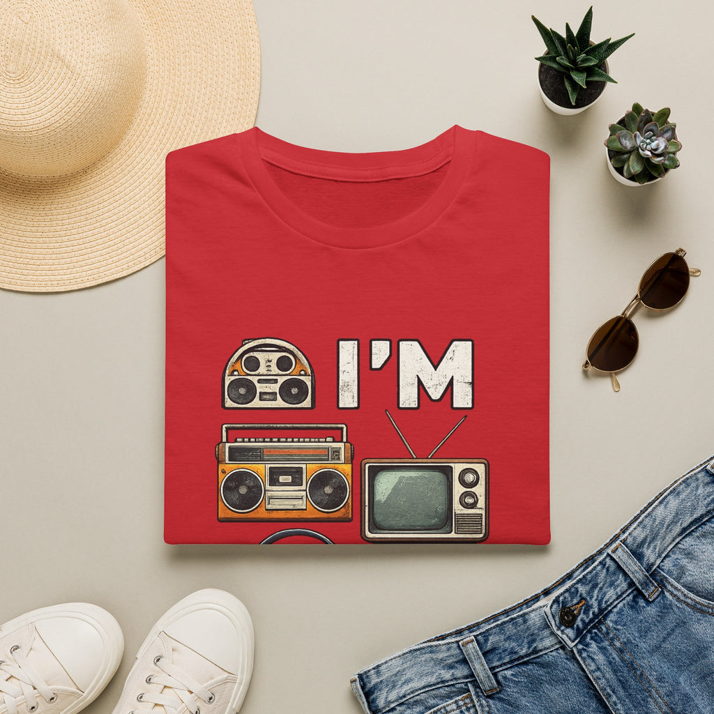 Vintage Electronics T-Shirt — "I’m This Old" Retro Boombox TV Cassette Tee