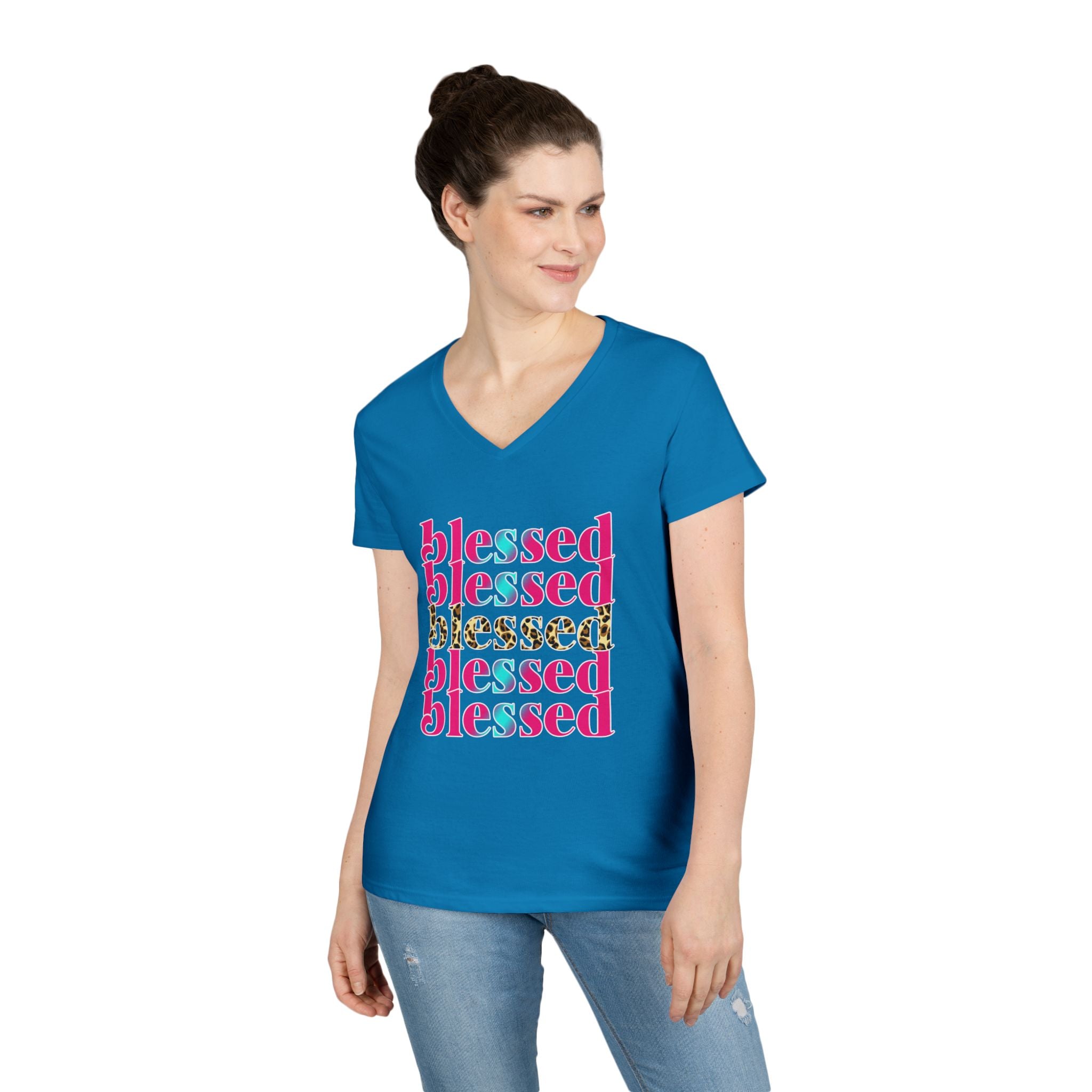 Blessed Ladies' V-Neck T-Shirt