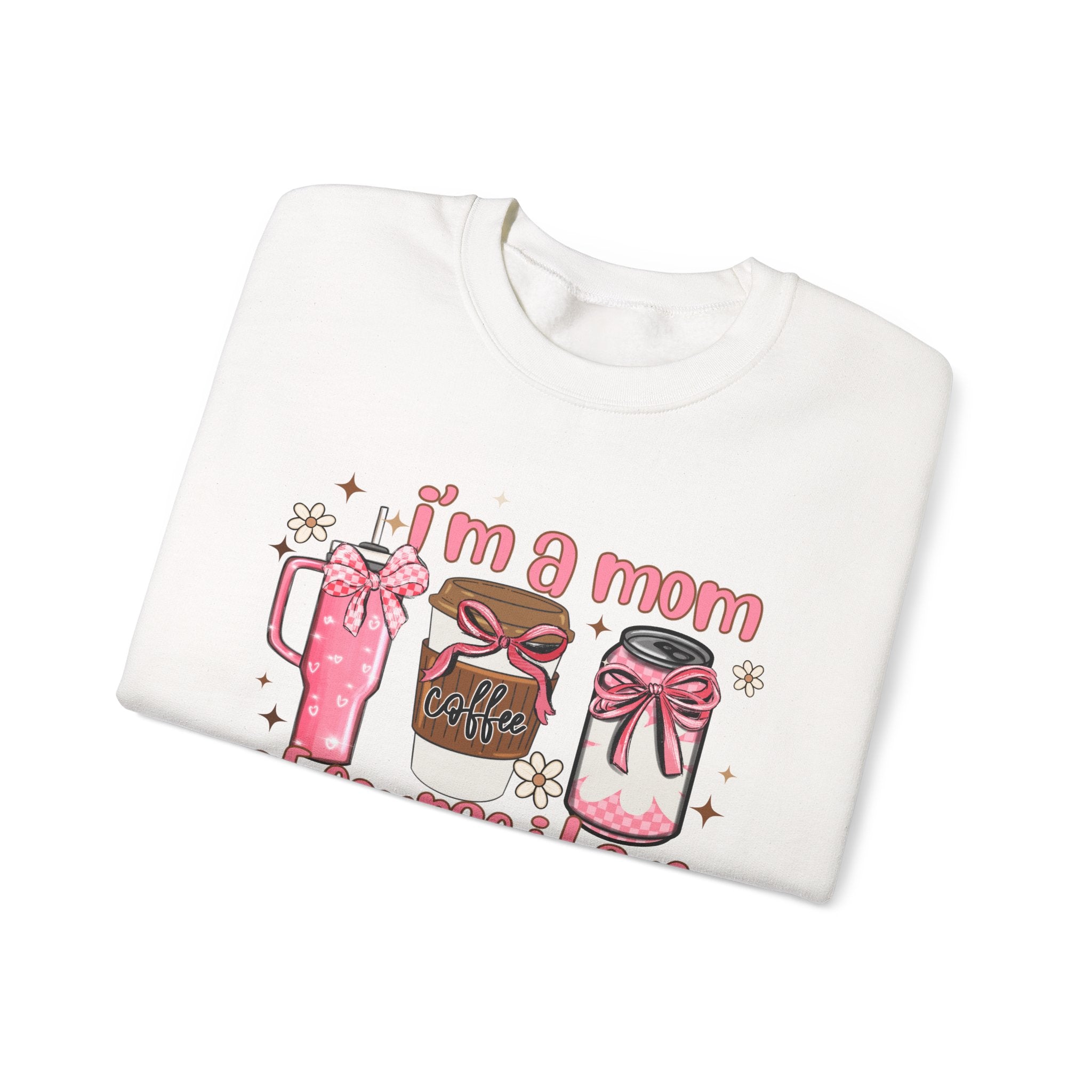 Funny Mom Sweatshirt, Cozy Gift for Coffee Lovers