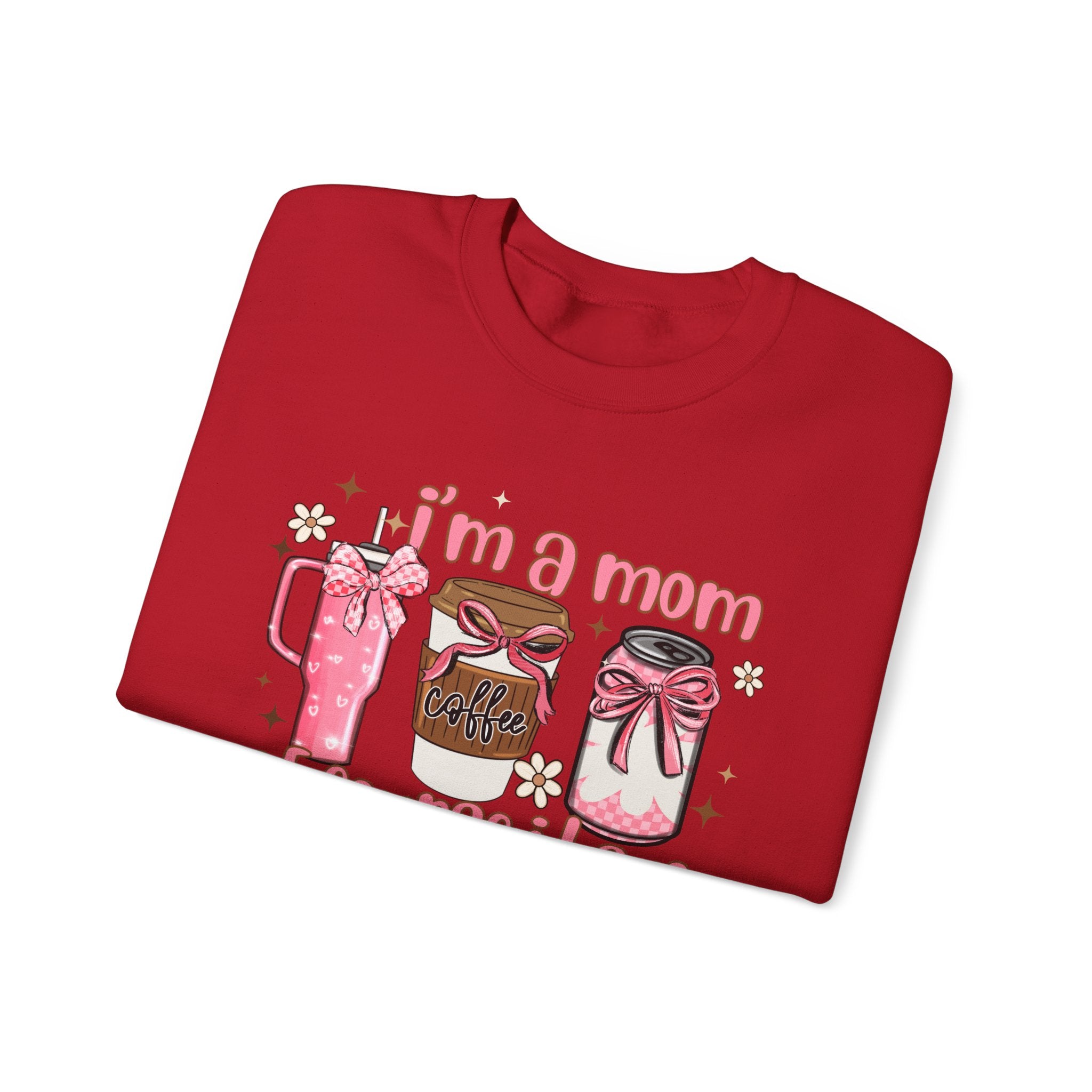 Funny Mom Sweatshirt, Cozy Gift for Coffee Lovers