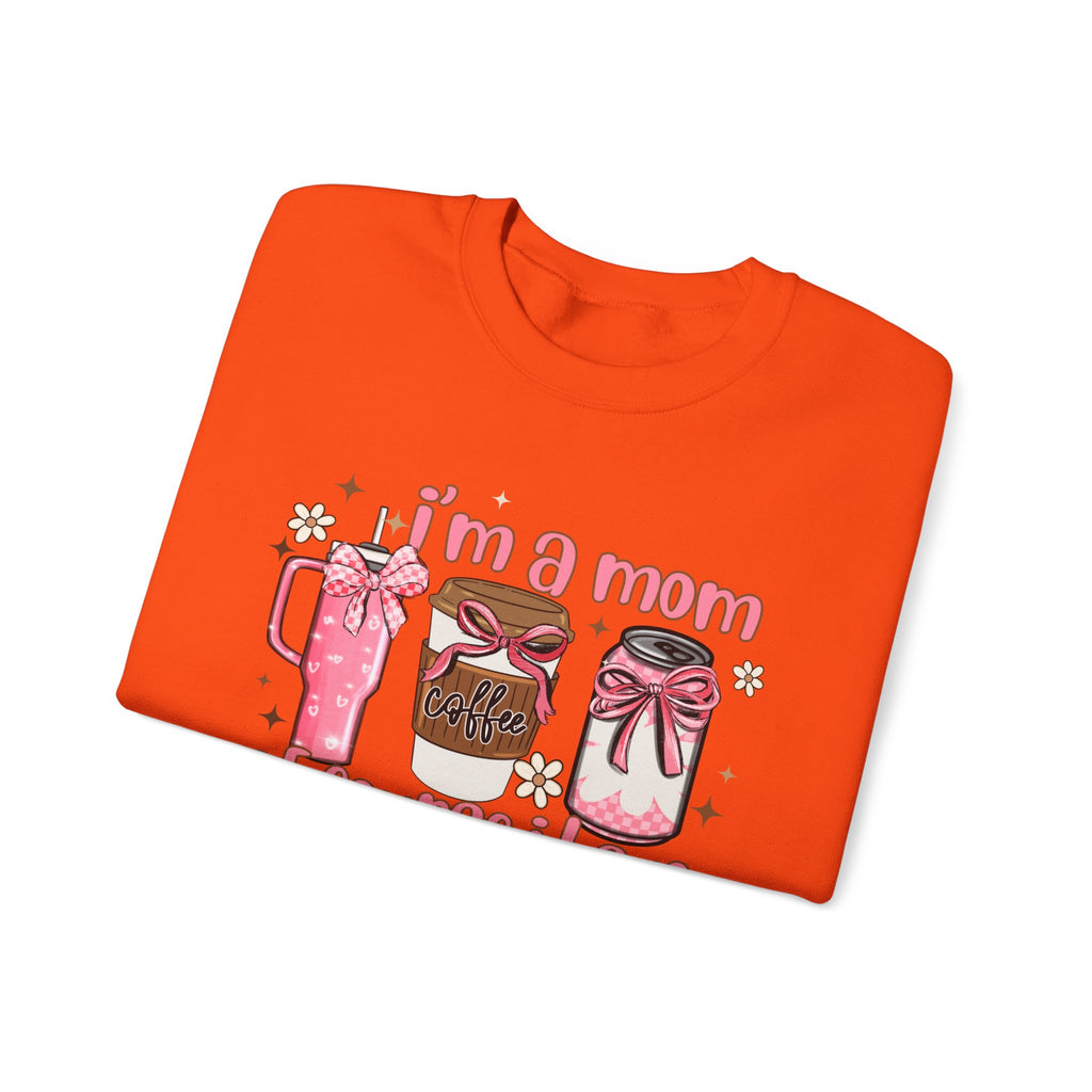 Funny Mom Sweatshirt, Cozy Gift for Coffee Lovers