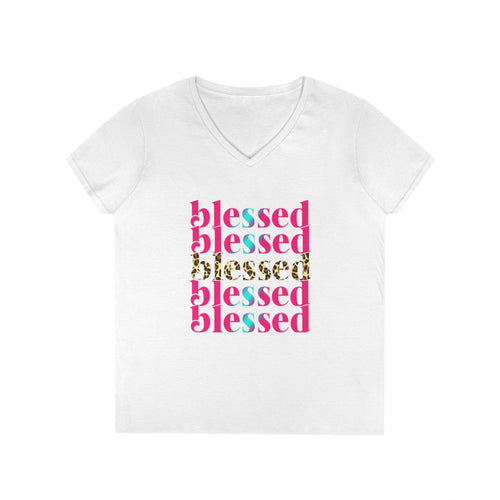 Blessed Ladies' V-Neck T-Shirt