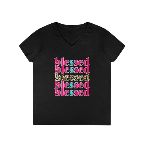 Blessed Ladies' V-Neck T-Shirt