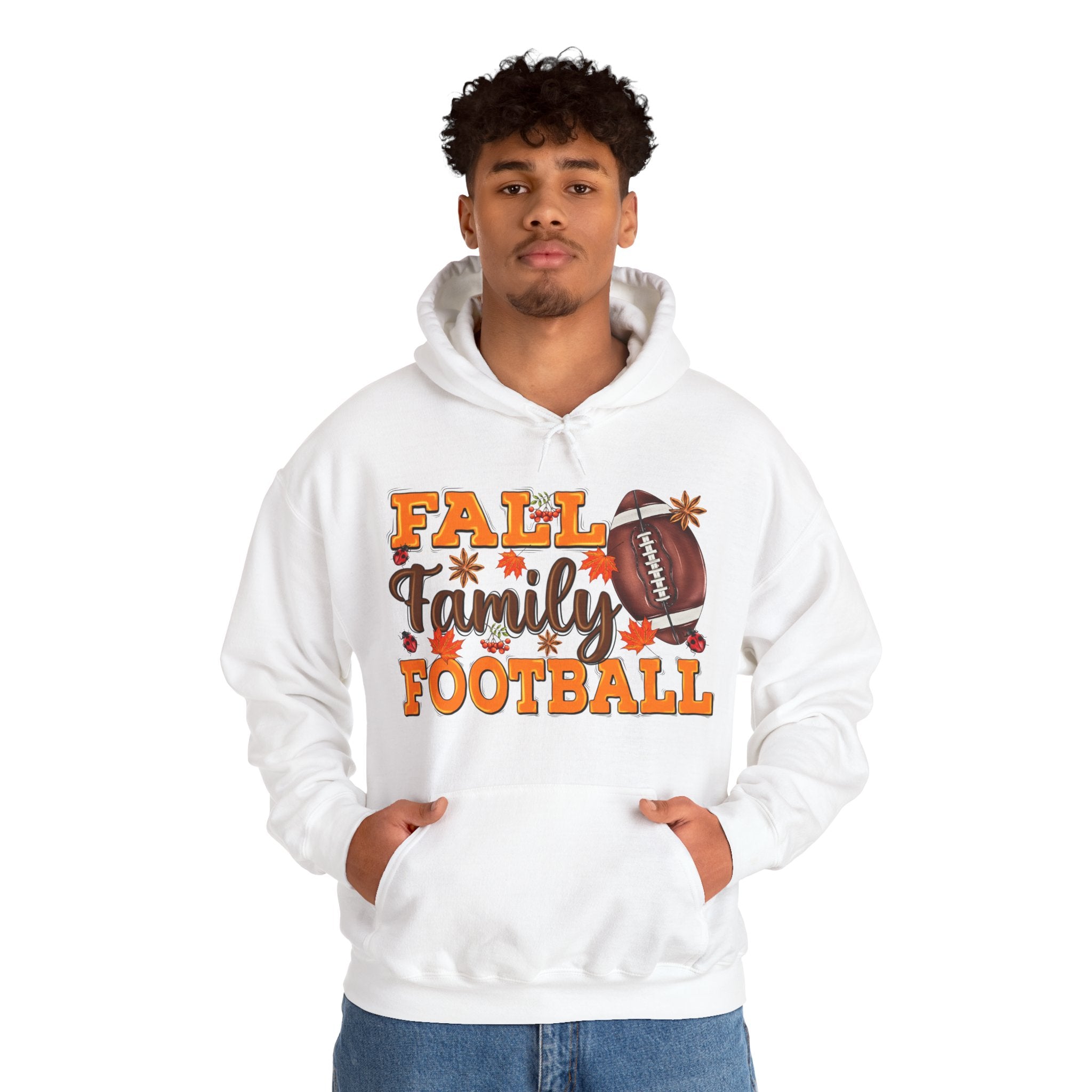 Fall Family Football Hoodie - Hooded Sweatshirt