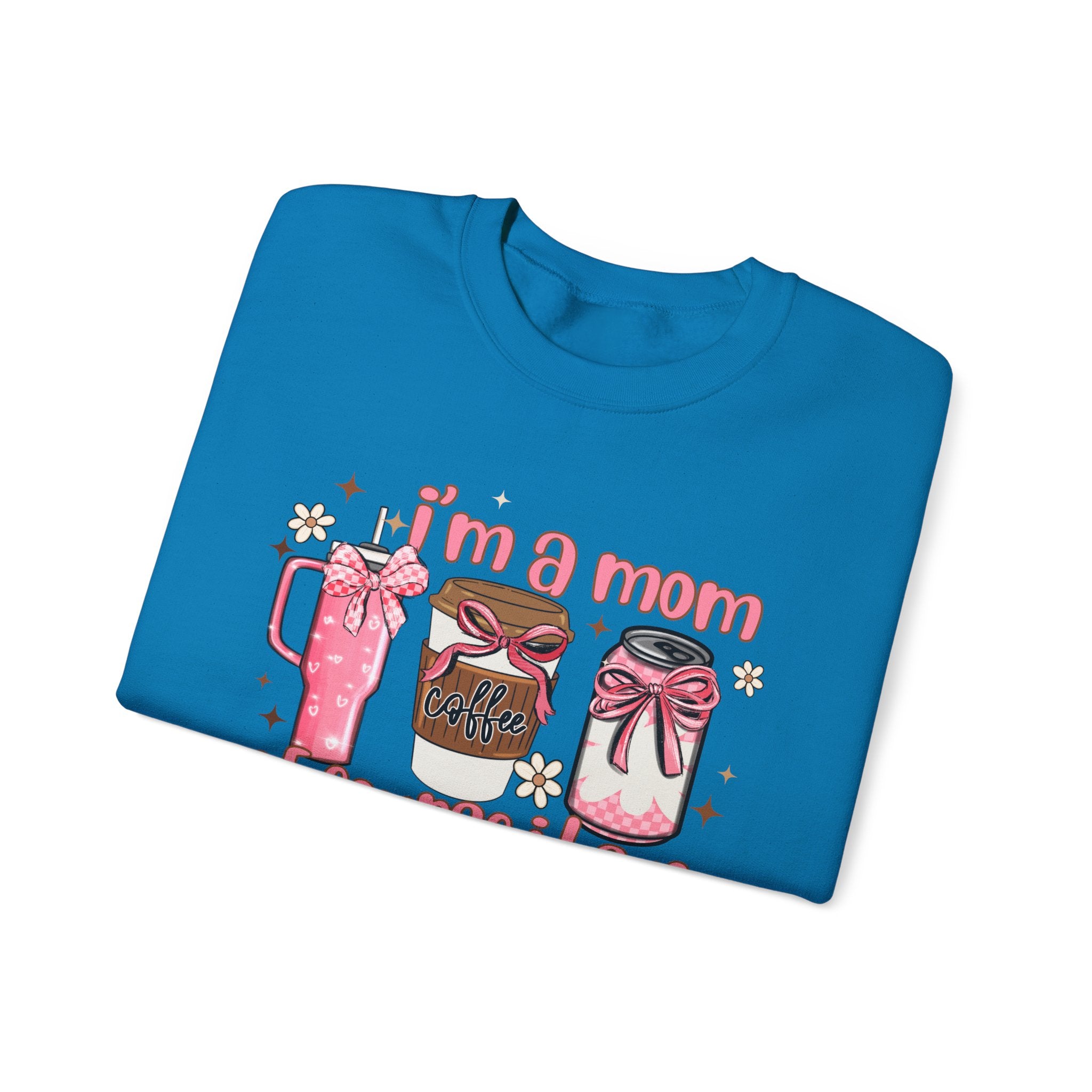 Funny Mom Sweatshirt, Cozy Gift for Coffee Lovers