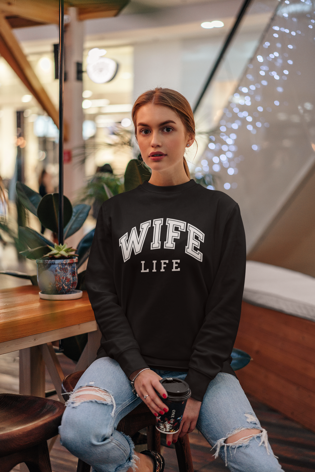 Wife Life Sweatshirt Trendy Apparel