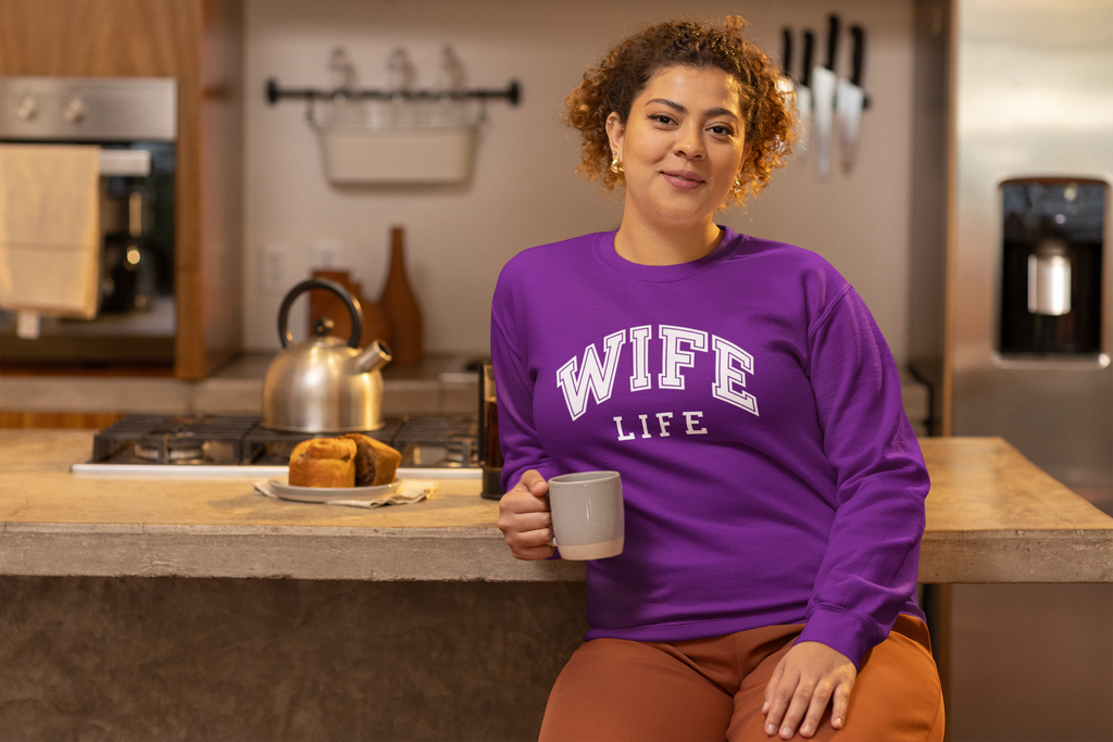 Wife Life Sweatshirt Trendy Apparel