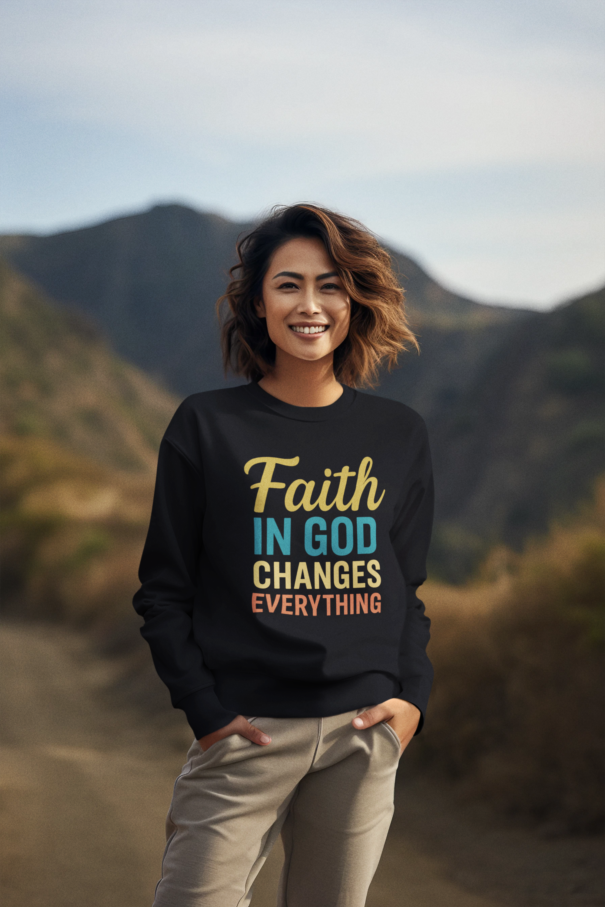 Faith in God Sweatshirt Christian