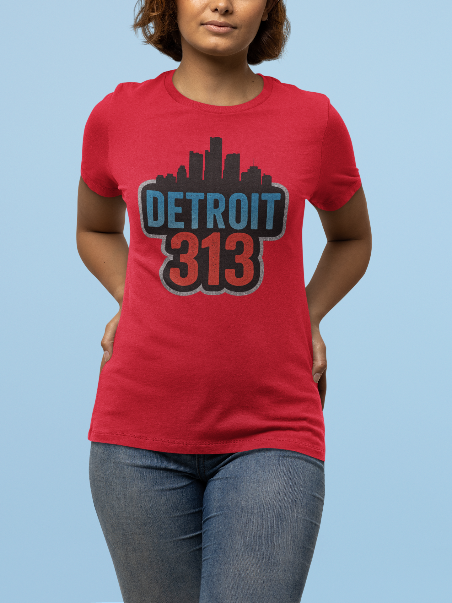 Detroit Skyline 313 Unisex Tee