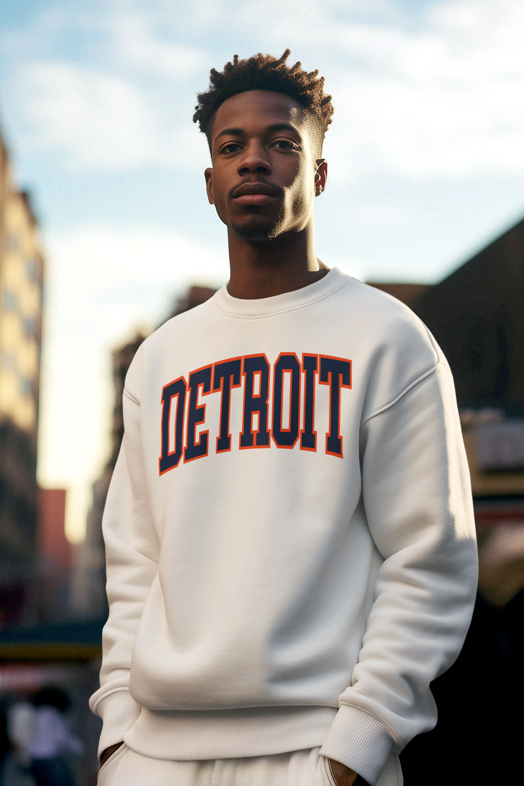 Detroit  Sweatshirt - Vintage Style