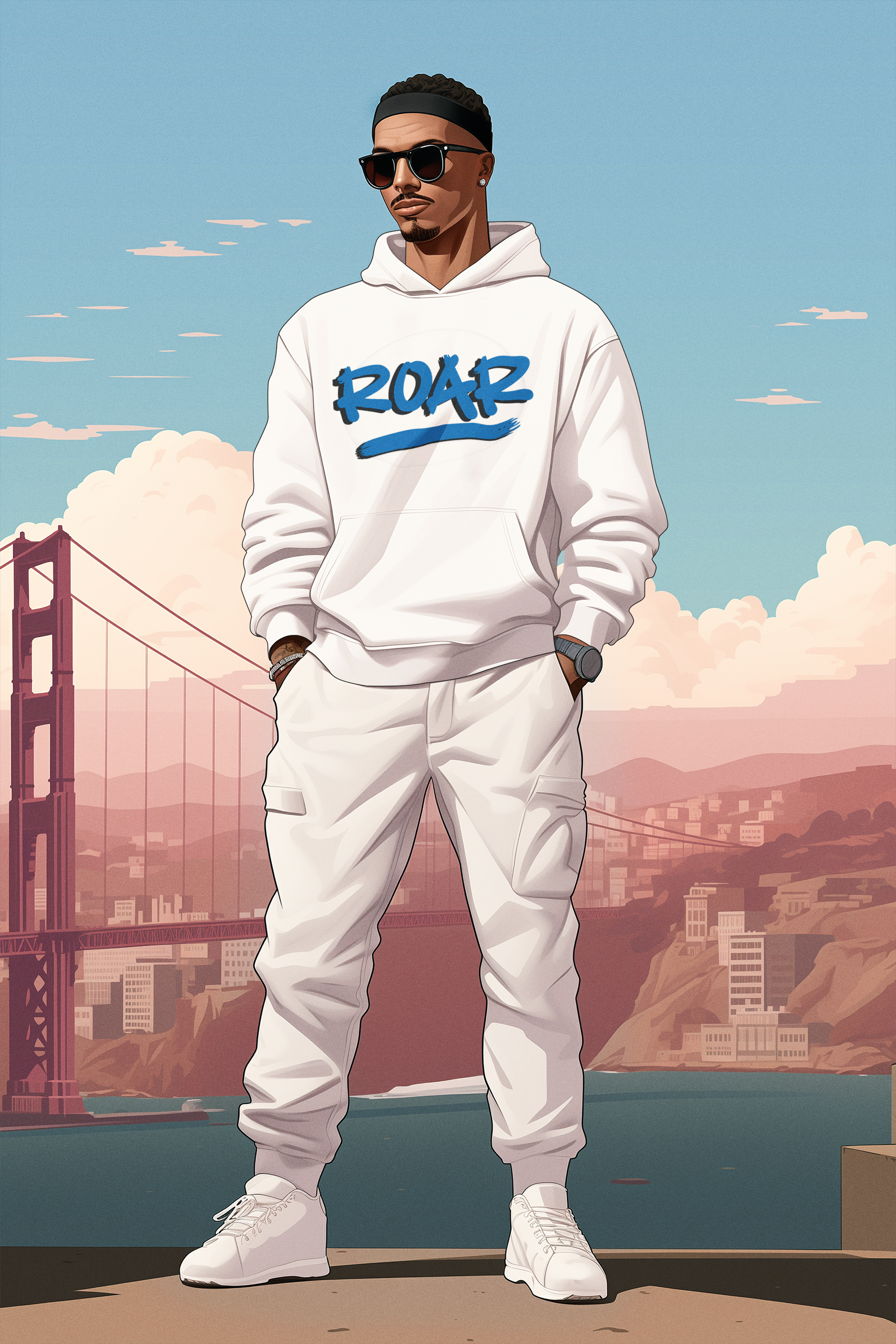 ROAR Unisex Hoodie-Cozy Graphic Hoodie-Street Style