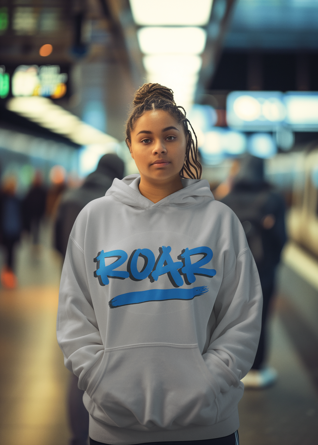 ROAR Unisex Hoodie-Cozy Graphic Hoodie-Street Style