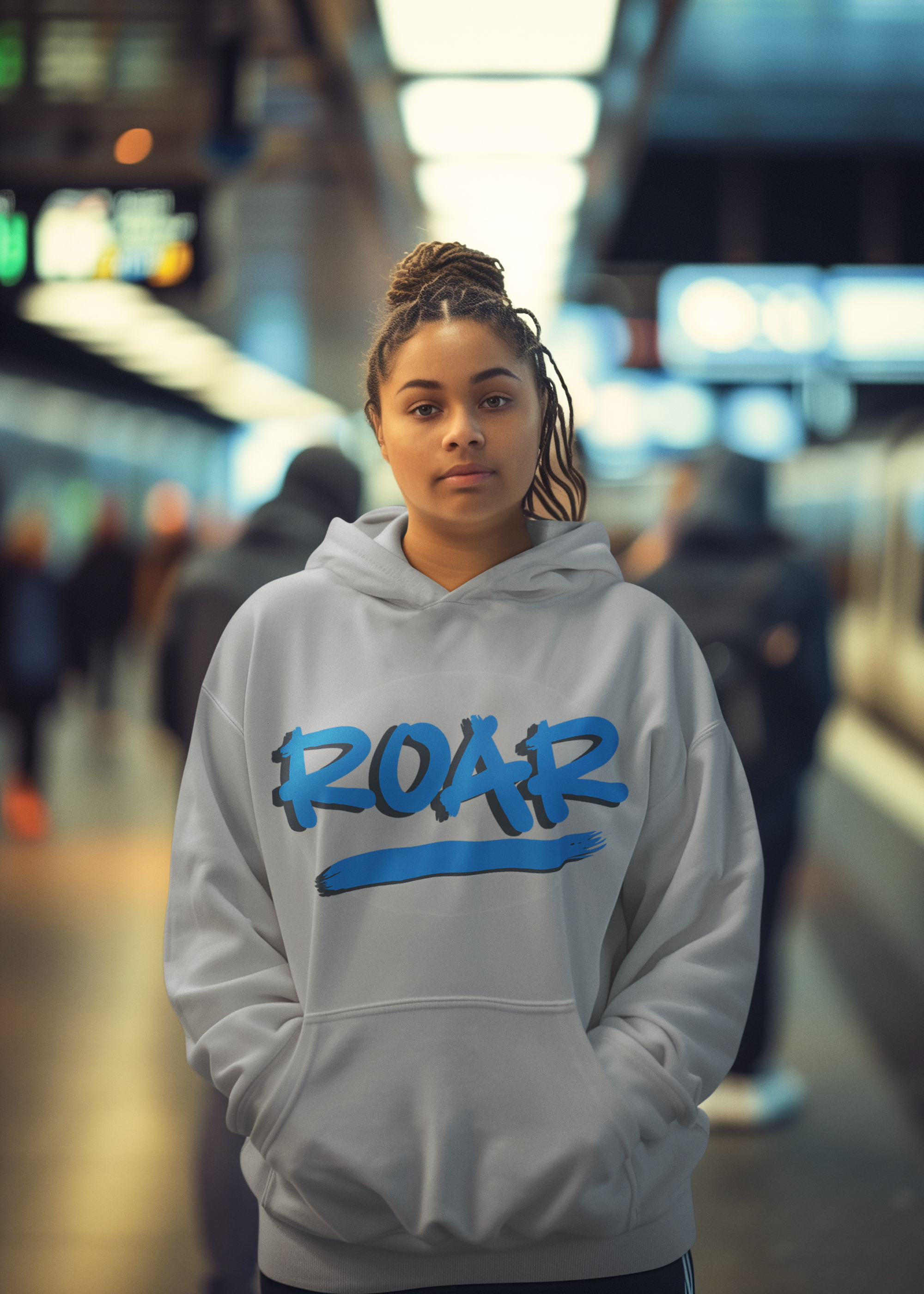 ROAR Unisex Hoodie-Cozy Graphic Hoodie-Street Style
