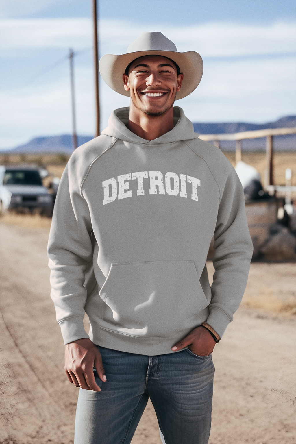 Detroit Distressed Pullover