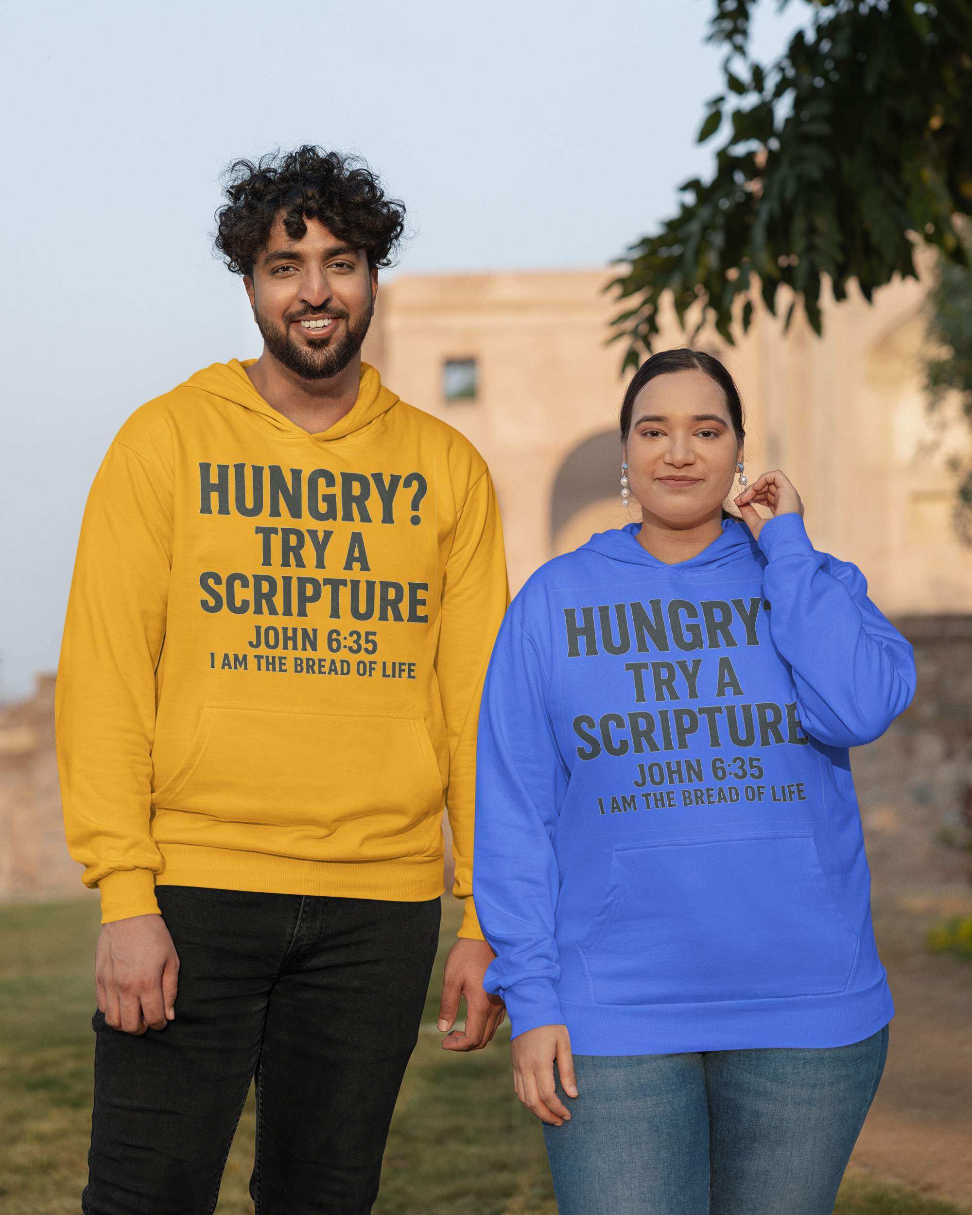 Christian Unisex Hoodie - Hungry Try A Scripture Design