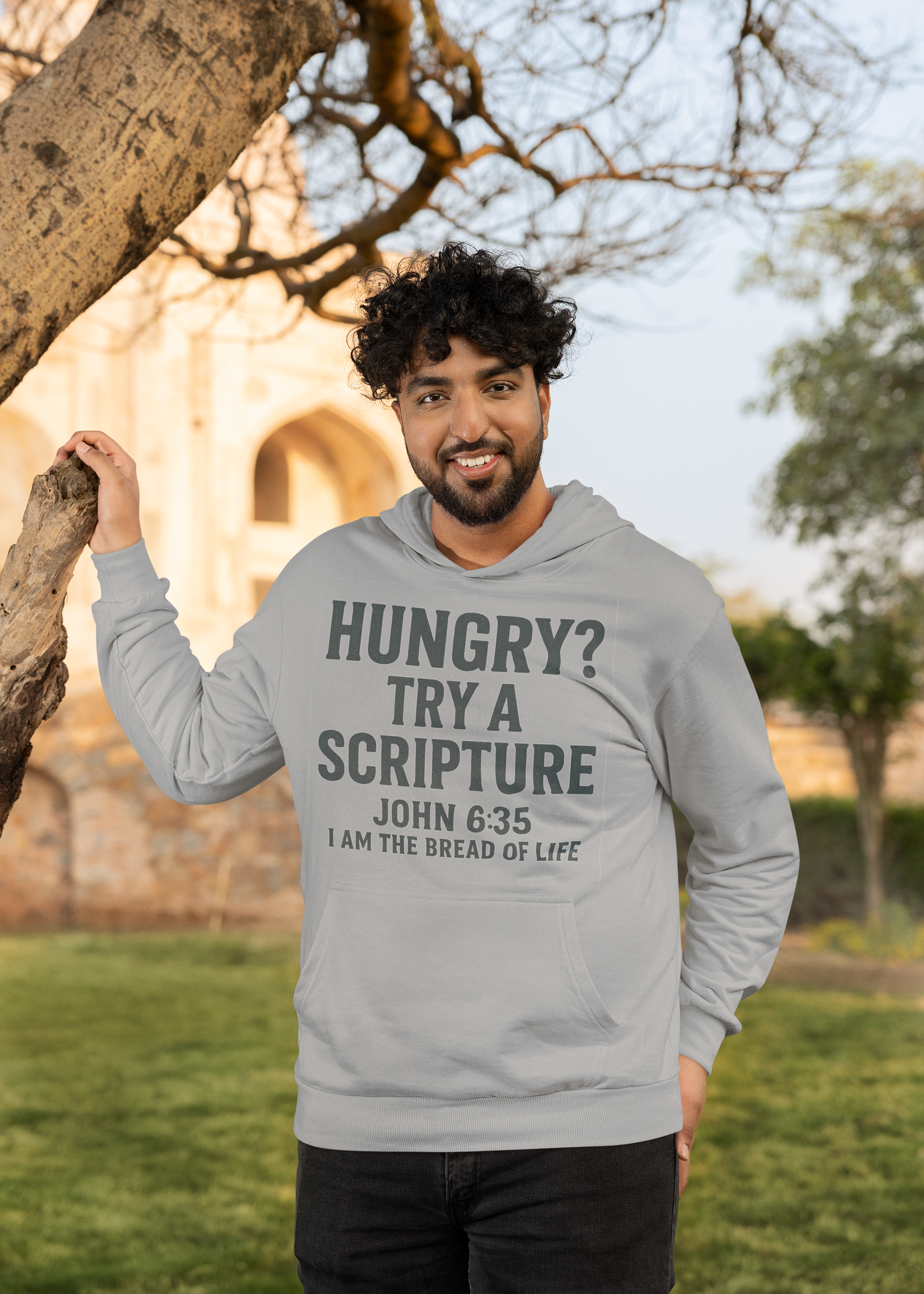 Christian Unisex Hoodie - Hungry Try A Scripture Design