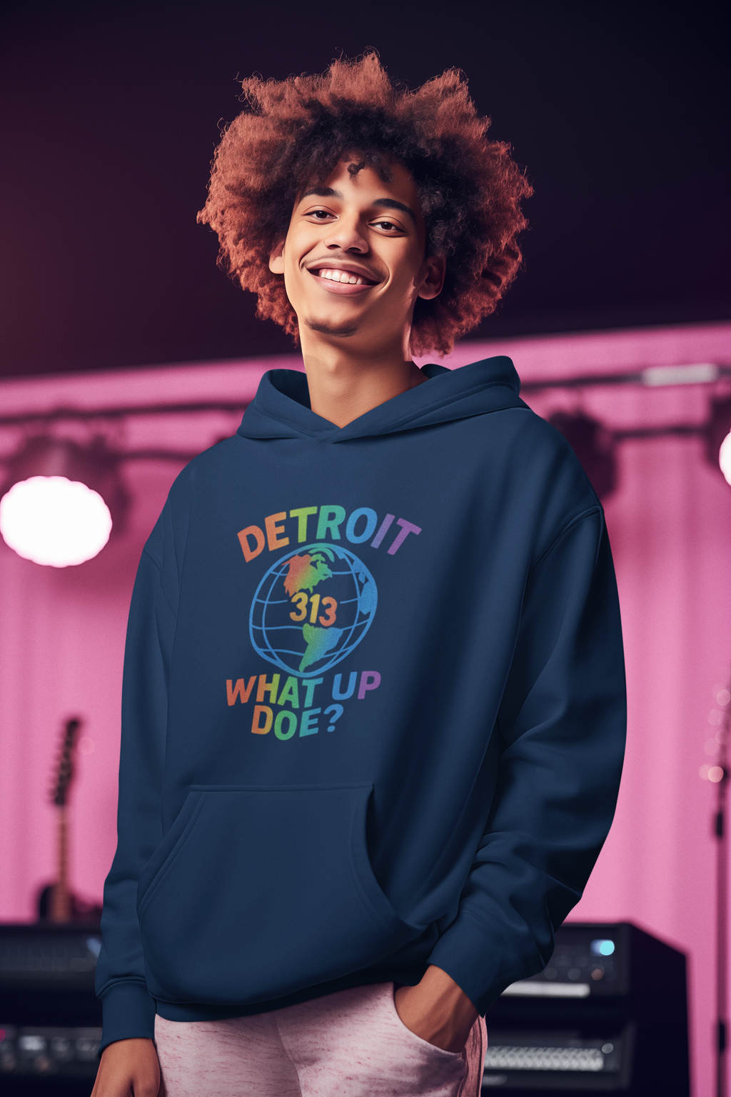 Colorful Detroit 313 Hoodie