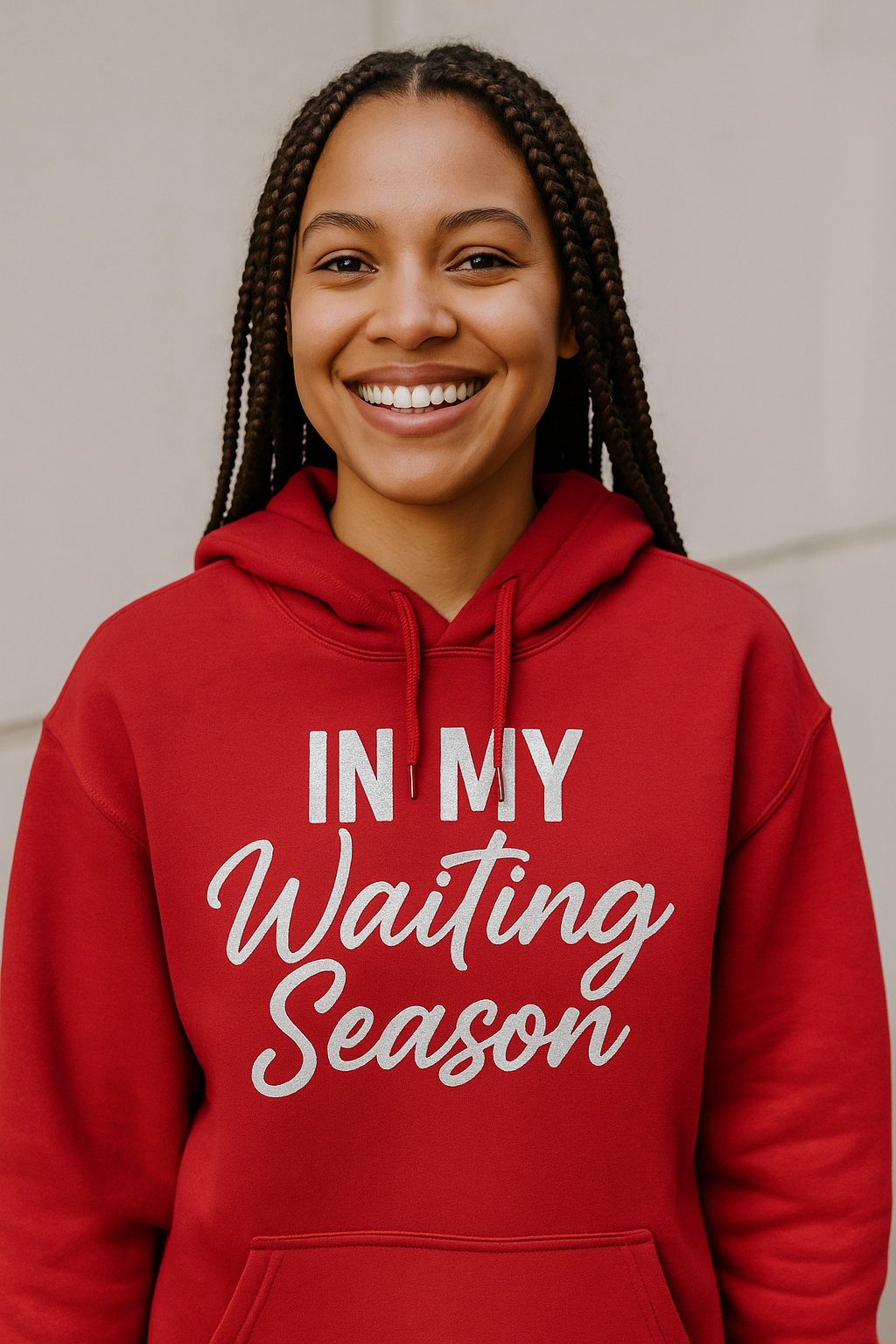 "In My Waiting Season" Pullover Hoodie – Christian Faith-Based Sweatshirt