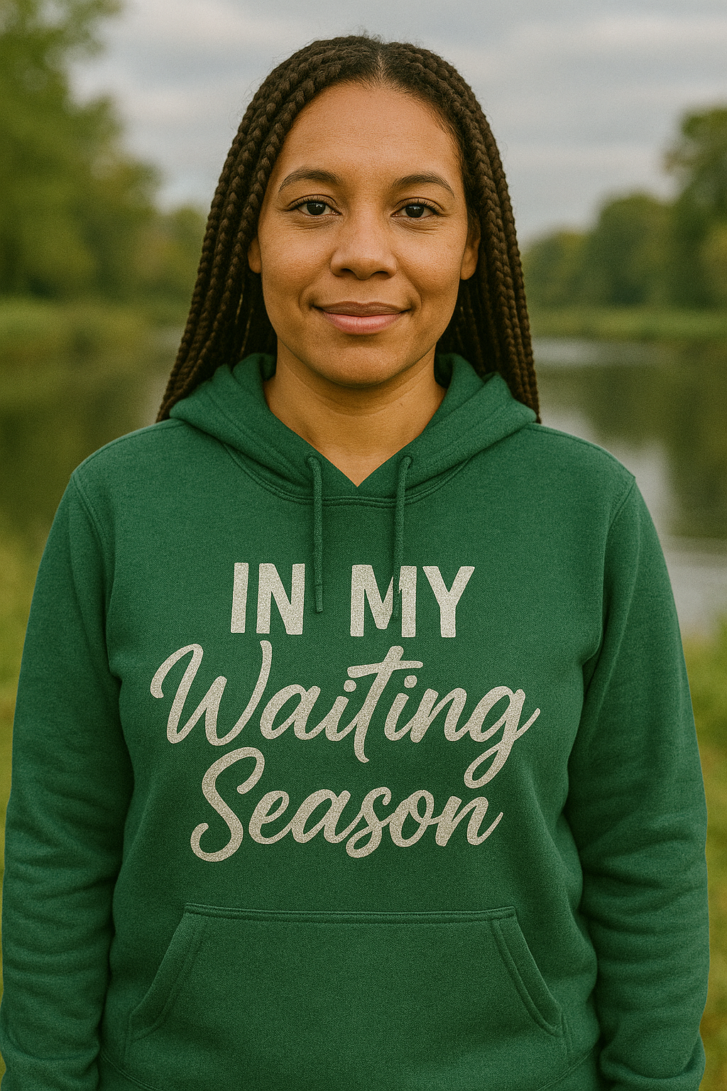 "In My Waiting Season" Pullover Hoodie – Christian Faith-Based Sweatshirt
