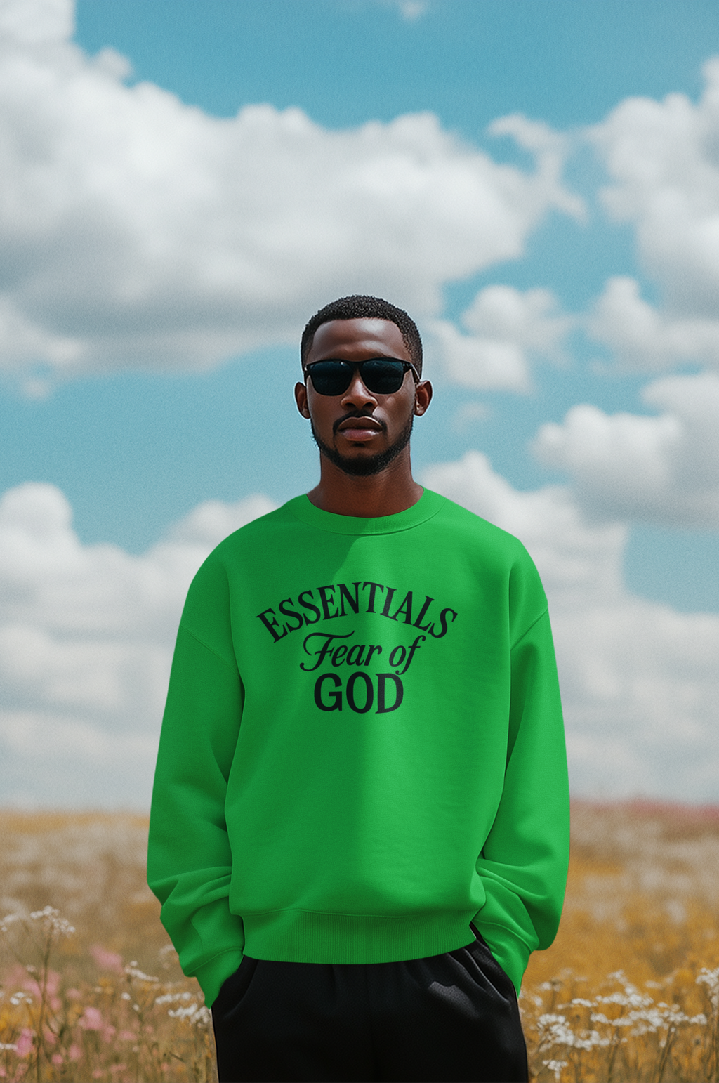 Essentials of God Christian Sweatshirt | Spiritual Fashion for Believers