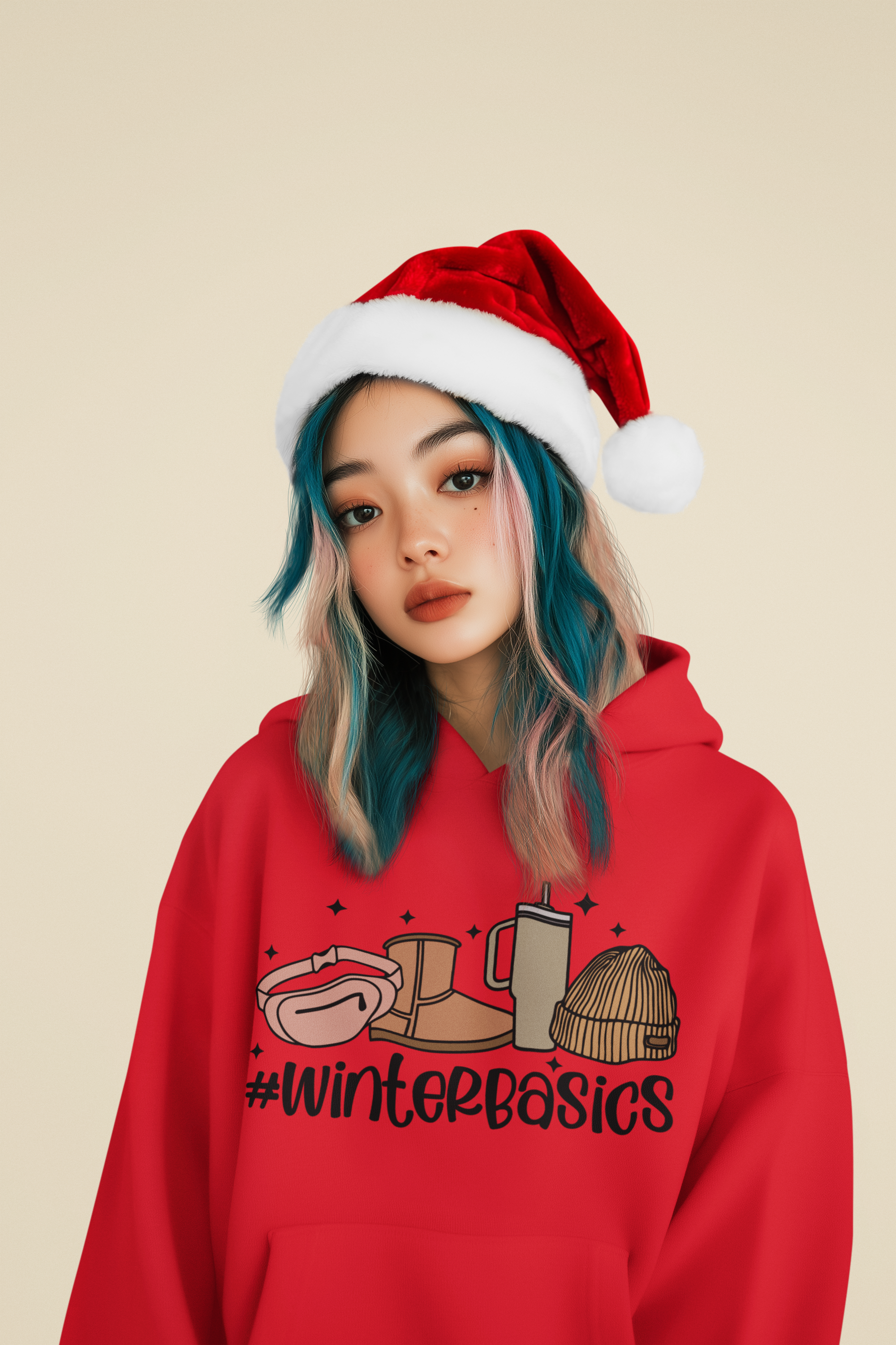 Winter Basics Hoodie, Christmas Hoodie, Holiday Gift