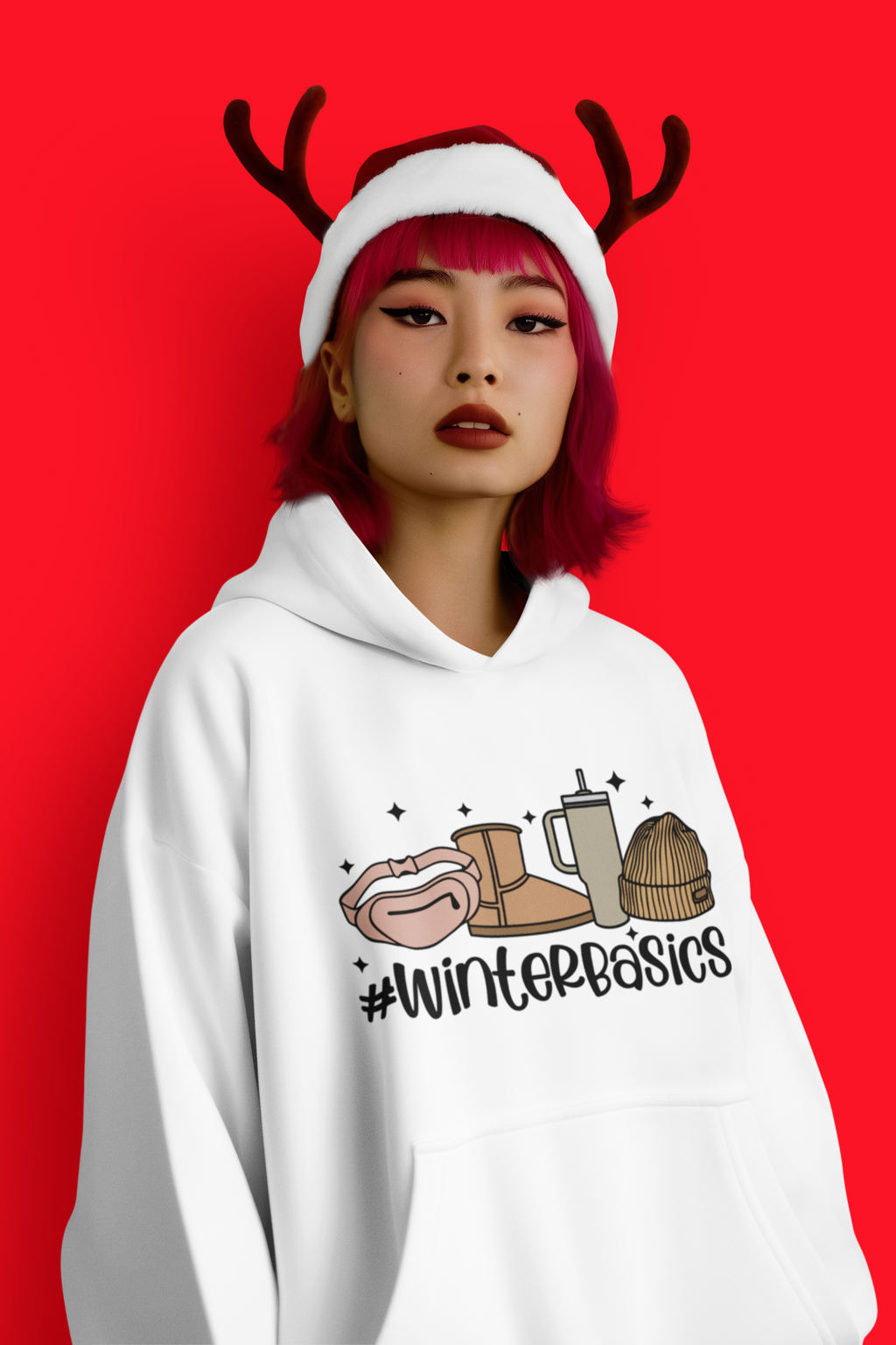 Winter Basics Hoodie, Christmas Hoodie, Holiday Gift