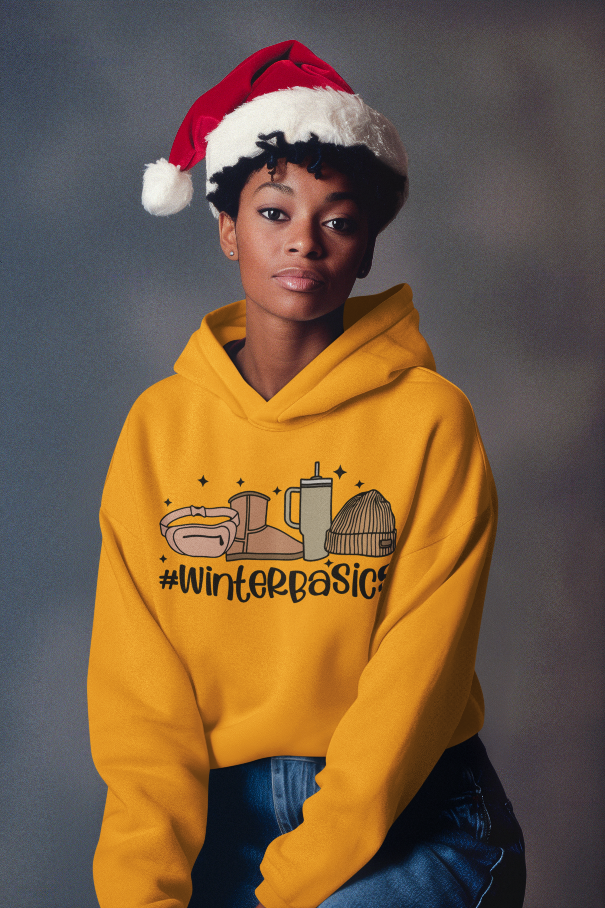 Winter Basics Hoodie, Christmas Hoodie, Holiday Gift