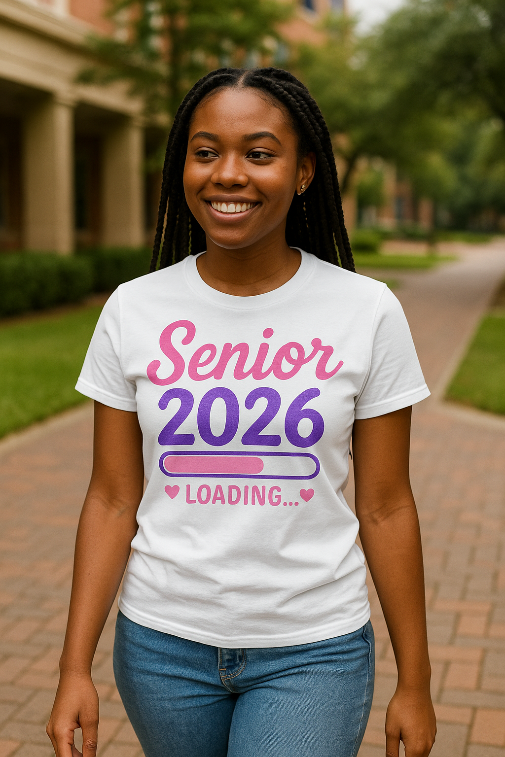 Senior 2026 Loading T-Shirt — Cute Pastel Graduation Tee