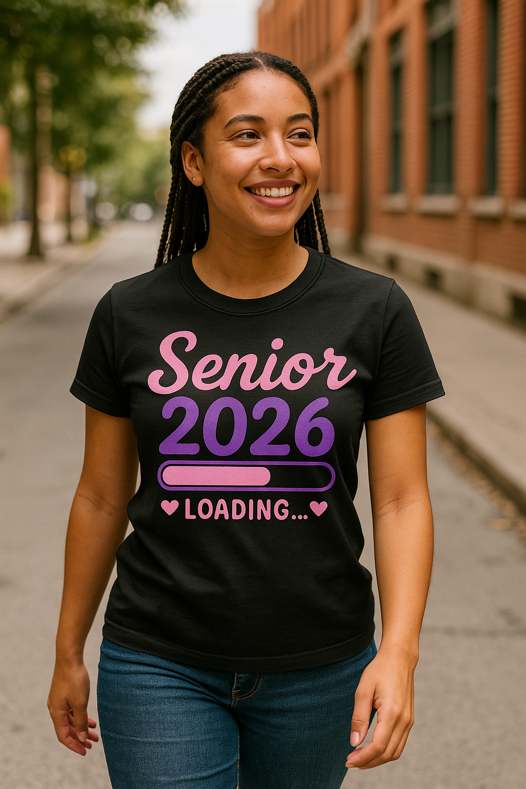 Senior 2026 Loading T-Shirt — Cute Pastel Graduation Tee