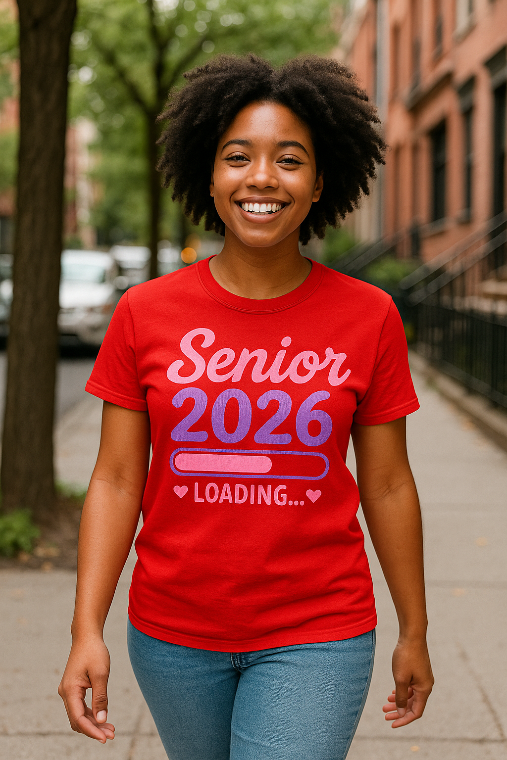 Senior 2026 Loading T-Shirt — Cute Pastel Graduation Tee