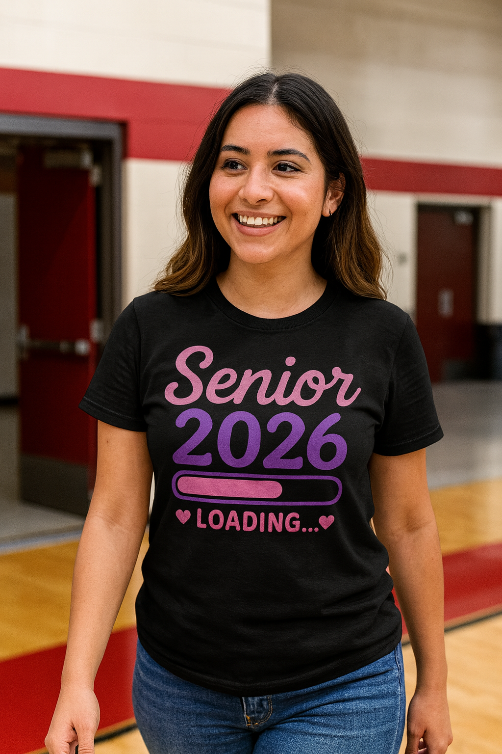 Senior 2026 Loading T-Shirt — Cute Pastel Graduation Tee