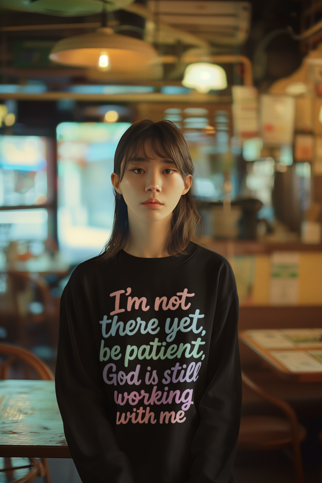 God's Still Working On Me Crewneck Sweatshirt — Inspirational Christian Faith Pullover
