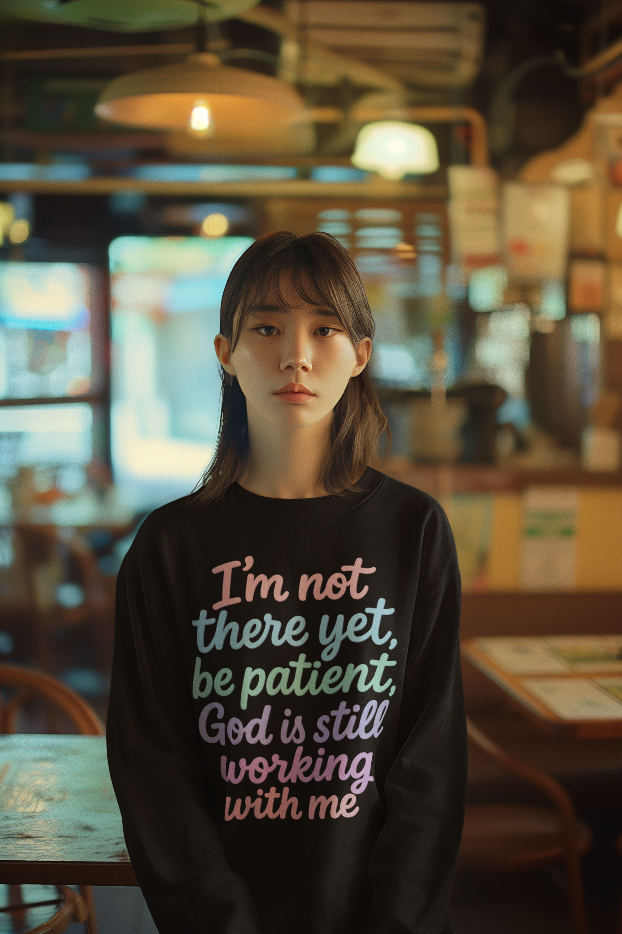 God's Still Working On Me Crewneck Sweatshirt — Inspirational Christian Faith Pullover
