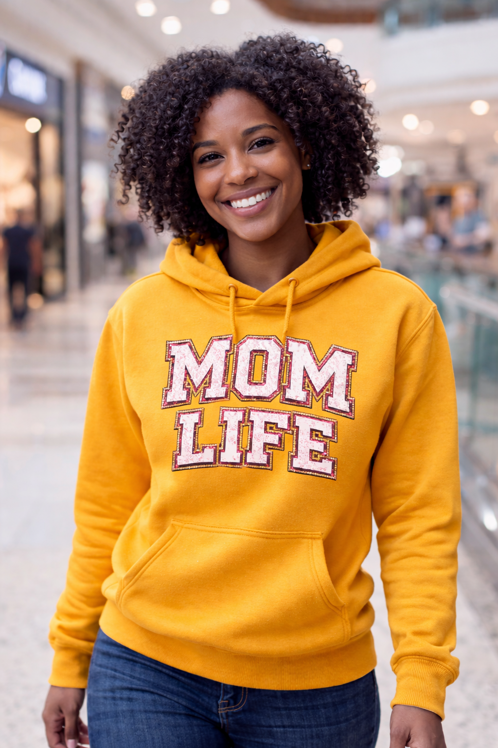 Mom Life Pullover Hoodie — 'Mom Life' Graphic Hoodie for Moms