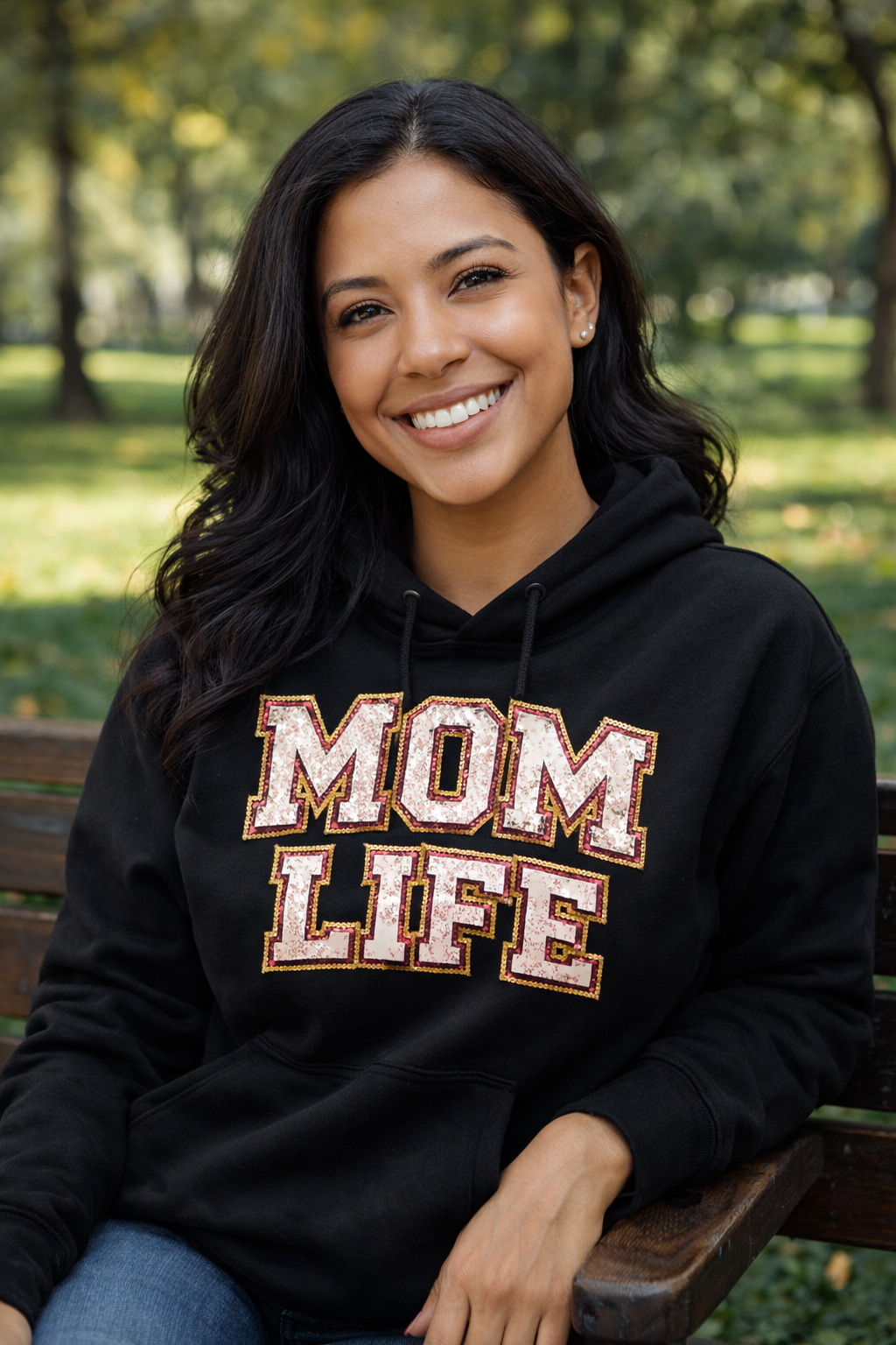 Mom Life Pullover Hoodie — 'Mom Life' Graphic Hoodie for Moms