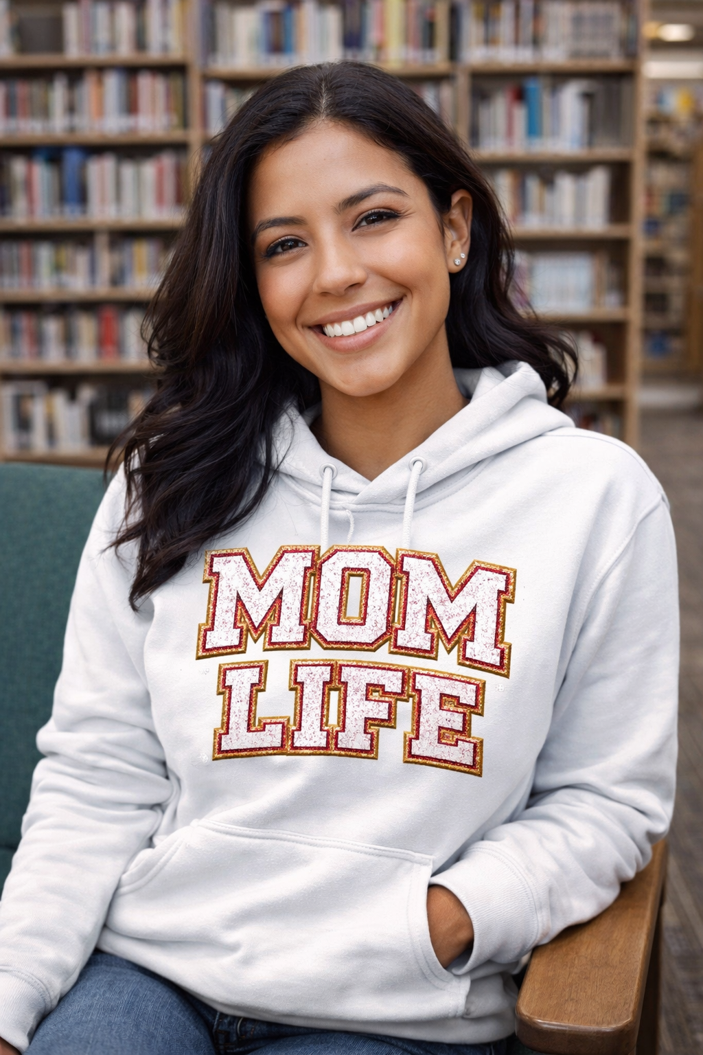 Mom Life Pullover Hoodie — 'Mom Life' Graphic Hoodie for Moms