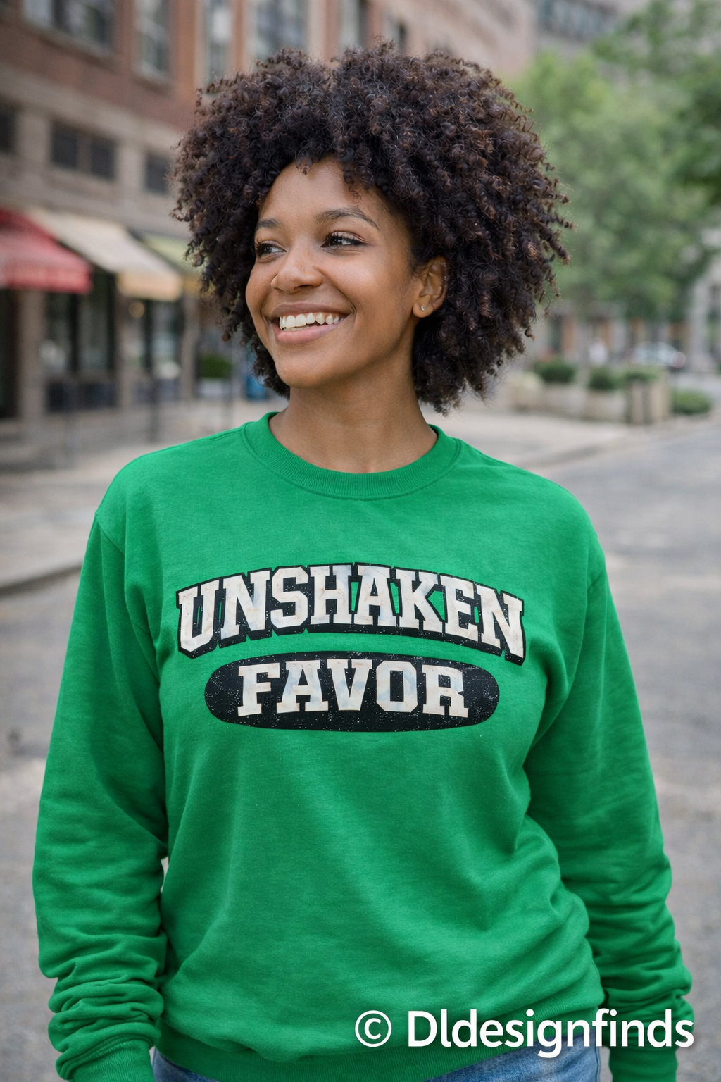 Unshaken Favor Sweatshirt — 2026 Inspirational Crewneck