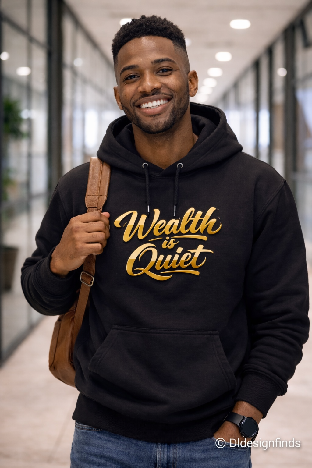 Wealth Is Quiet Hoodie — Motivational Financial Quote Pullover