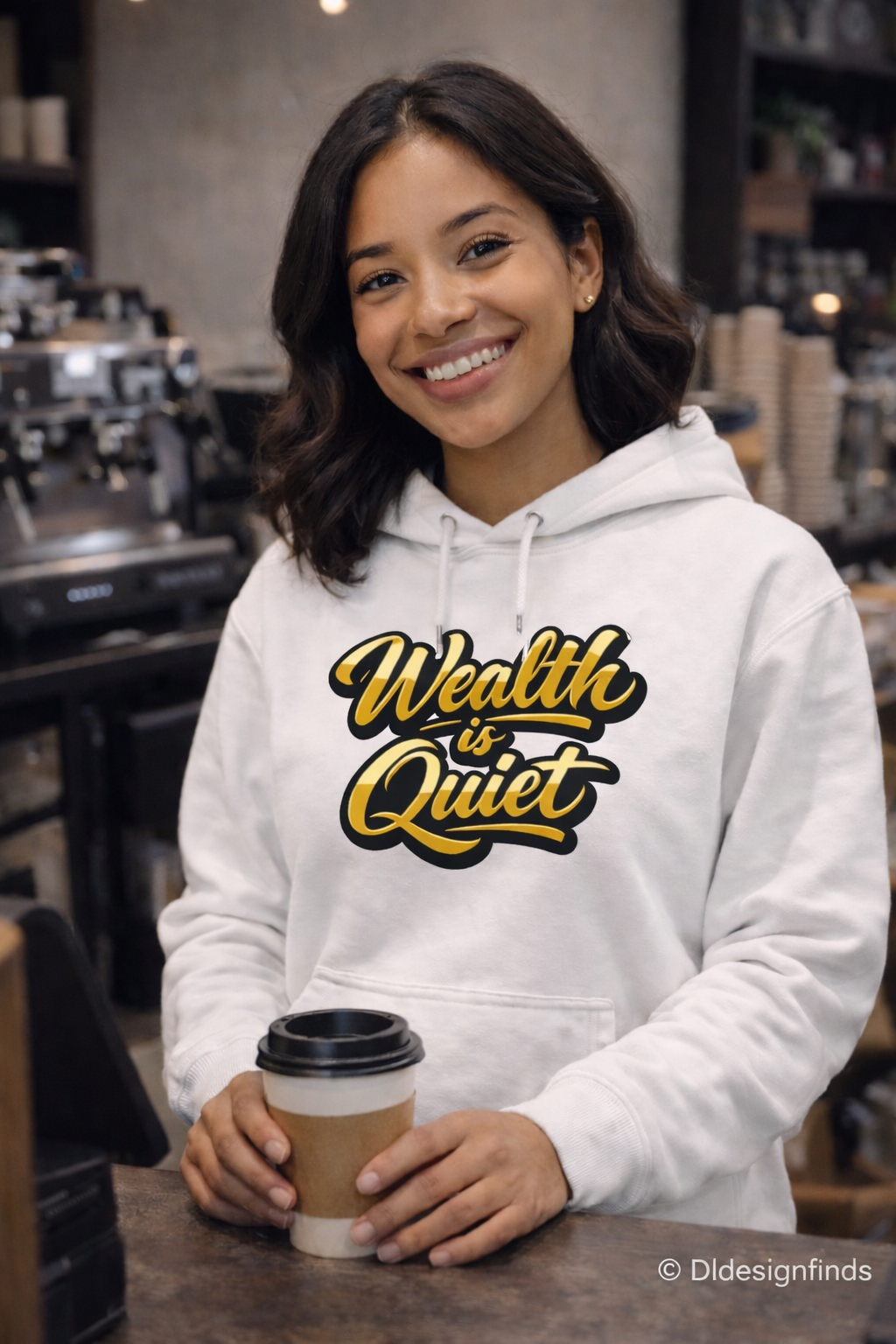 Wealth Is Quiet Hoodie — Motivational Financial Quote Pullover