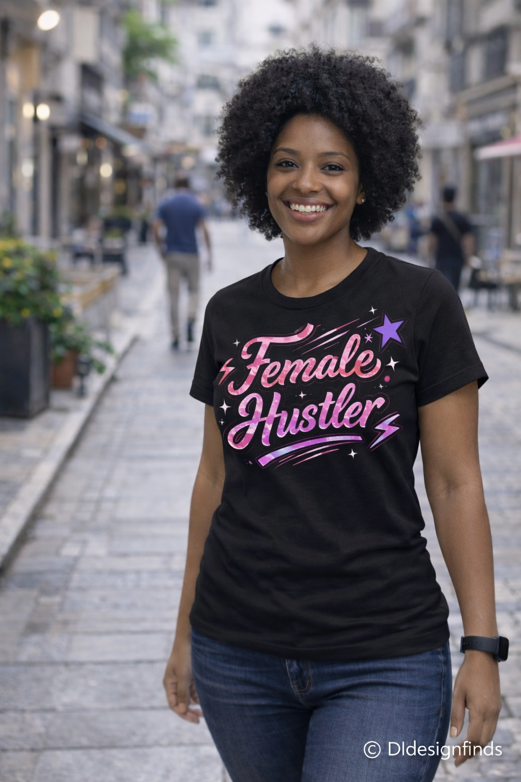 Female Hustler Tee — Empowering Women's Motivational Graphic T-Shirt