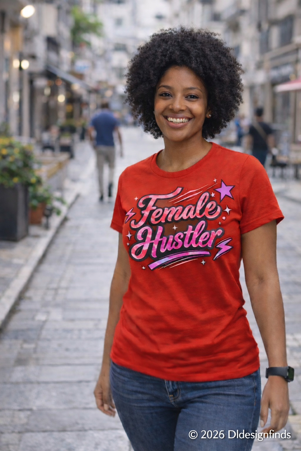 Female Hustler Tee — Empowering Women's Motivational Graphic T-Shirt