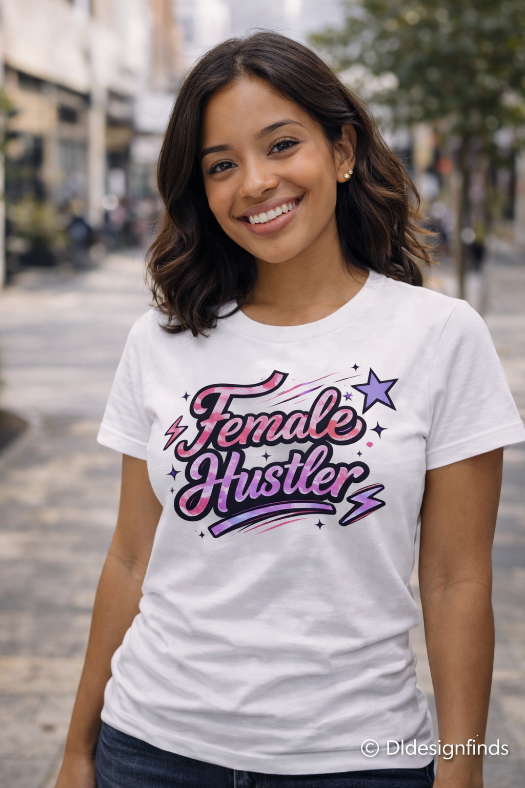Female Hustler Tee — Empowering Women's Motivational Graphic T-Shirt