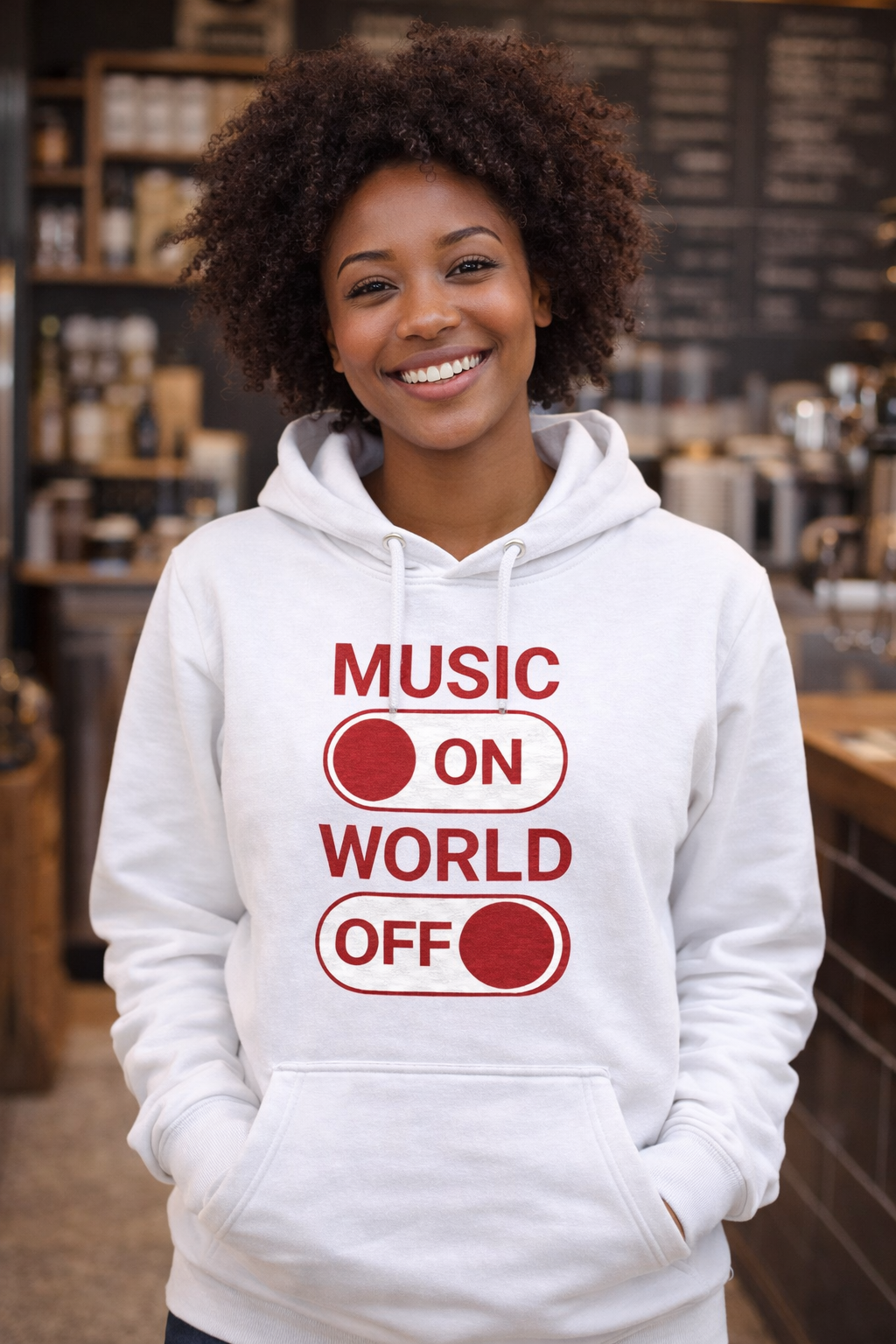 Music On World Off Hoodie for Music Lovers