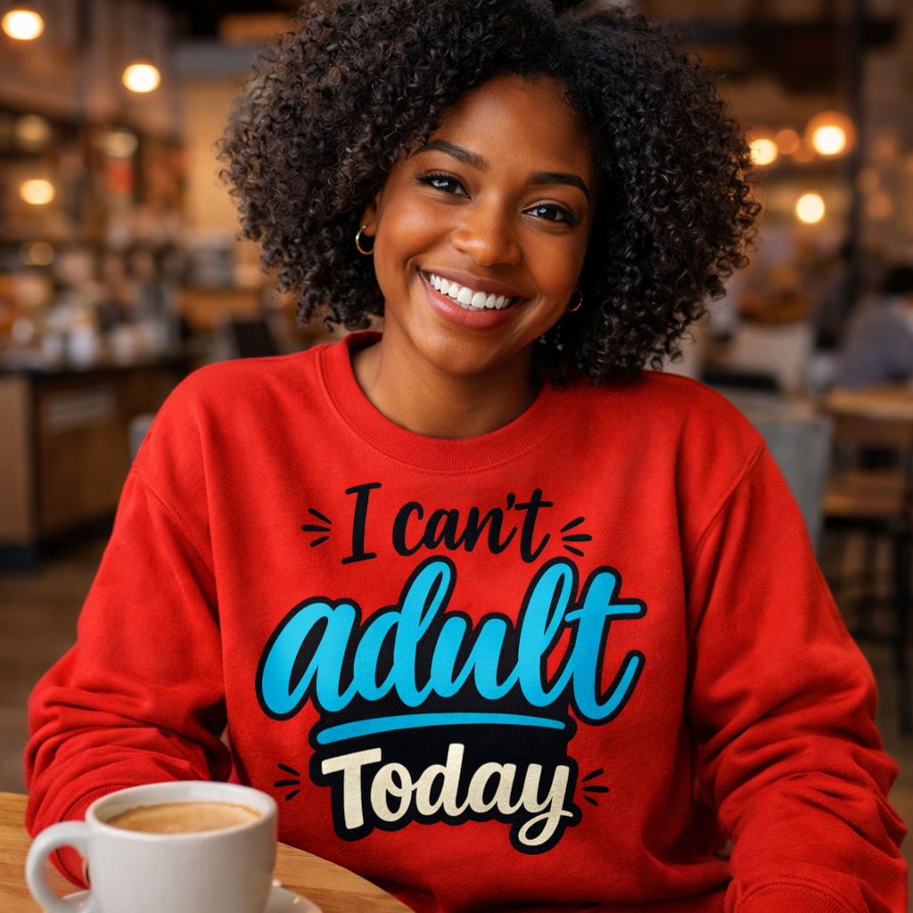 I Can't Adult Today Sweatshirt – Funny Casual