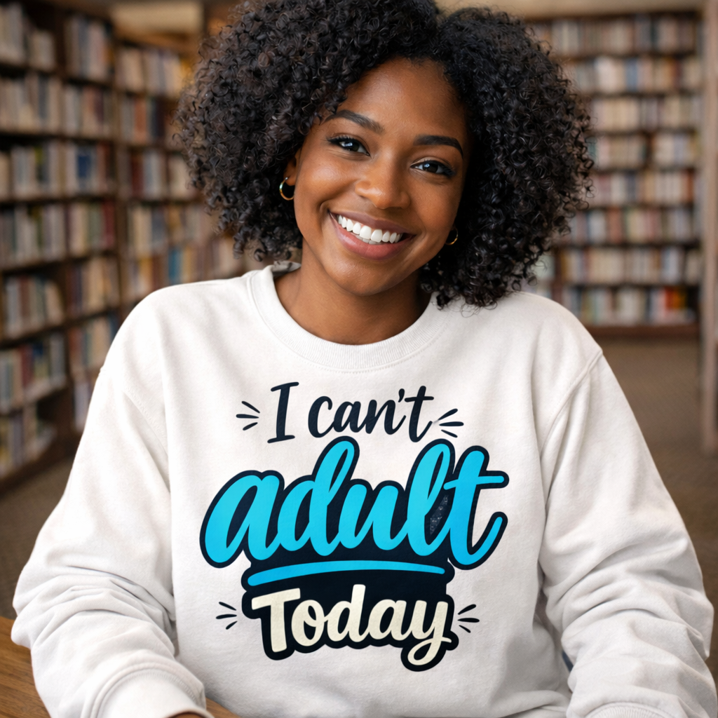 I Can't Adult Today Sweatshirt – Funny Casual