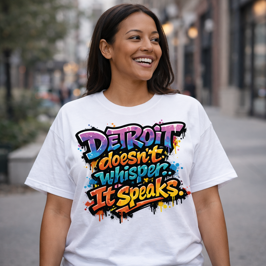 Detroit Doesn't Whisper It Speaks Tee