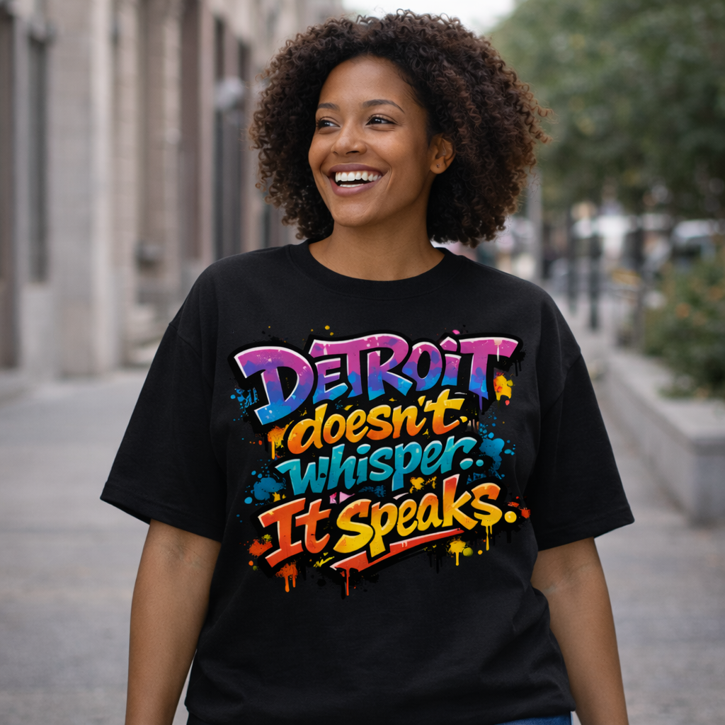 Detroit Doesn't Whisper It Speaks Tee